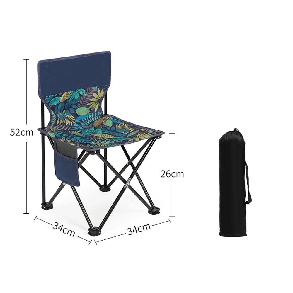 Foldable Outdoor Camping Chair, Lightweight Portable Seat with Carry Bag for Camping Fishing Picnic Hiking Travel
