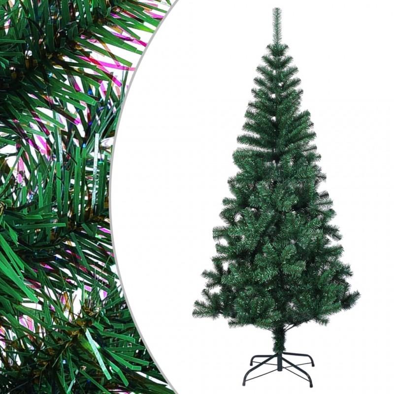 Día y Noche - Día y Noche Árbol de Navidad artificial puntas iridiscentes PVC verde 240cm