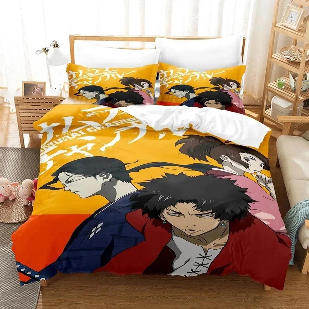 3D Samurai Champloo Bedding CollectionDuvet Cover Comforter Bed Collection Quilt Cover PillowcaseKing Queen Twin Size Boys Girls Adultse