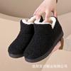 Winter Velvet Thickened Cotton Shoes Women's Warm Fashion Fluffy Shoes Versatile Soft Sole One Pedal Mother Shoes New Cotton Boots