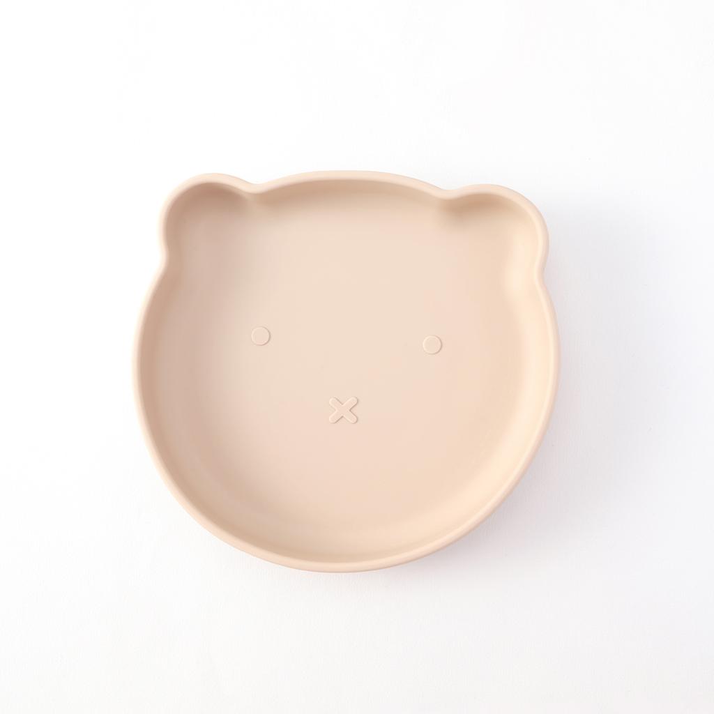 Color Kids 1 шт. Мультяшный медведь Силиконовая миска для кормления Нескользящая посуда Тарелки Не содержит БФА Младенец Малыш Еда Детская посуда