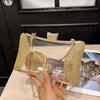 Transparent Acrylic Bag 2025 New European and American Fashion Bright Diamond Foreign Style Versatile Women's Chain Dinner Bag