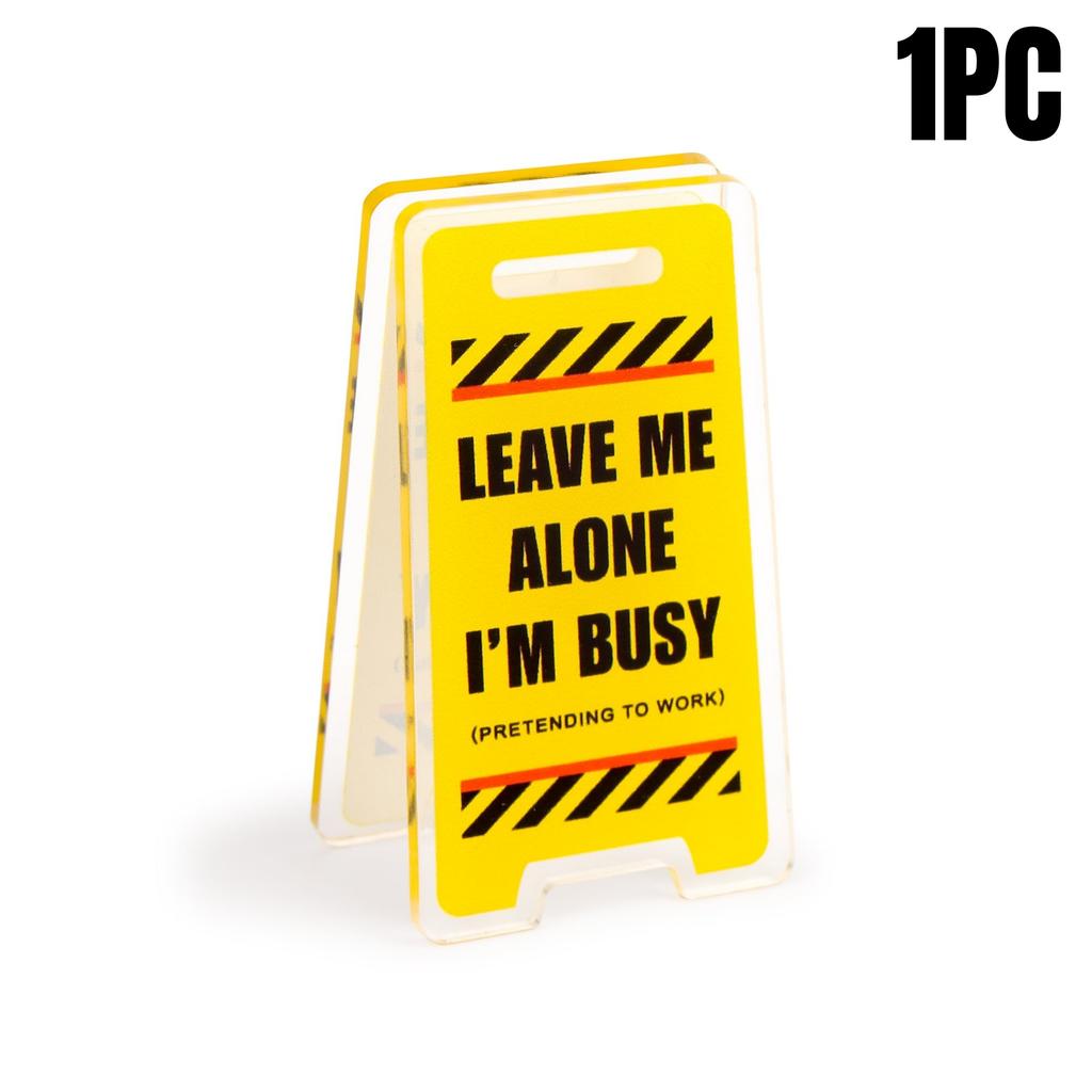 Акриловая настольная табличка «Оставьте меня в покое, я занят» Юмористическая предупреждающая табличка на офисный стол Подарок унисекс для коллег Универсальный декор комнаты