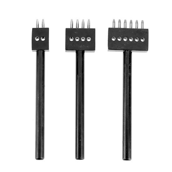 4/5/6/8mm Pitch 2 4 6 Prong DIY Round Punch Hole Leather Craft Punching Tool