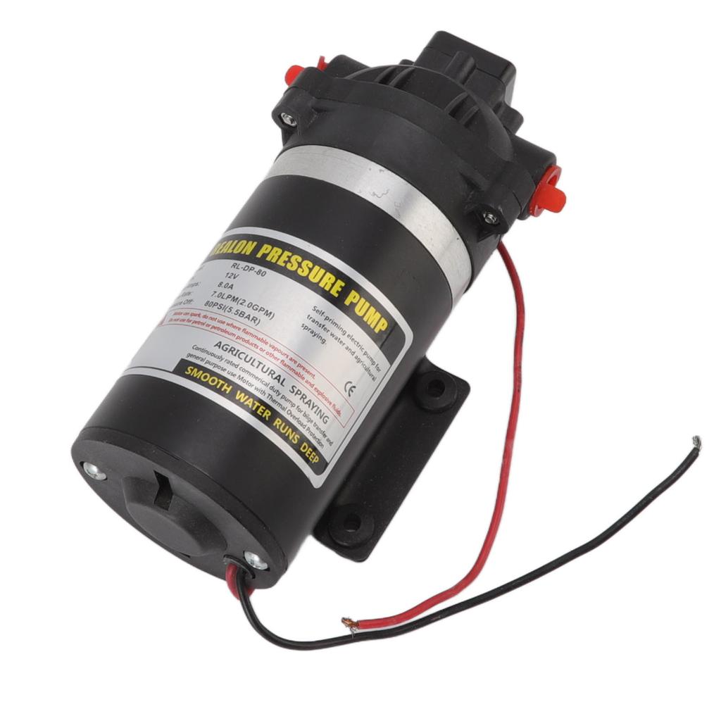 12 В постоянного тока Высоконапорный мембранный насос Горизонтальный самовсасывающий насос Роликовый очиститель воды Распыление воды