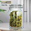 1500ml square glass jar - 2 pack