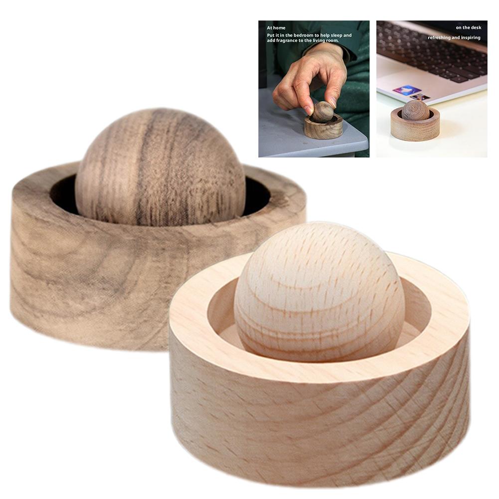 Walnut/beech Wood Essential Oil Diffuser Wood Mini Cute Natural Fragrance Expander For Auto Center Console Armrest Box Decoratio