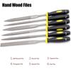 6 шт./компл. напильники с эргономичной ручкой, высокоточные многоцелевые плоские/треугольные/полукруглые/круглые/квадратные/конические напильники Набор ручных напильников дерево пластик резина