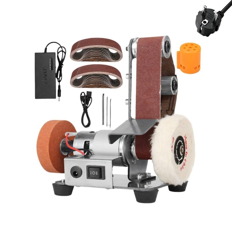 3 In 1 Mini Belt Sander Having 7 Speed Adjustable Polisher For Metal Wood Jewelry DIY Craft Projects Small And Practical Design