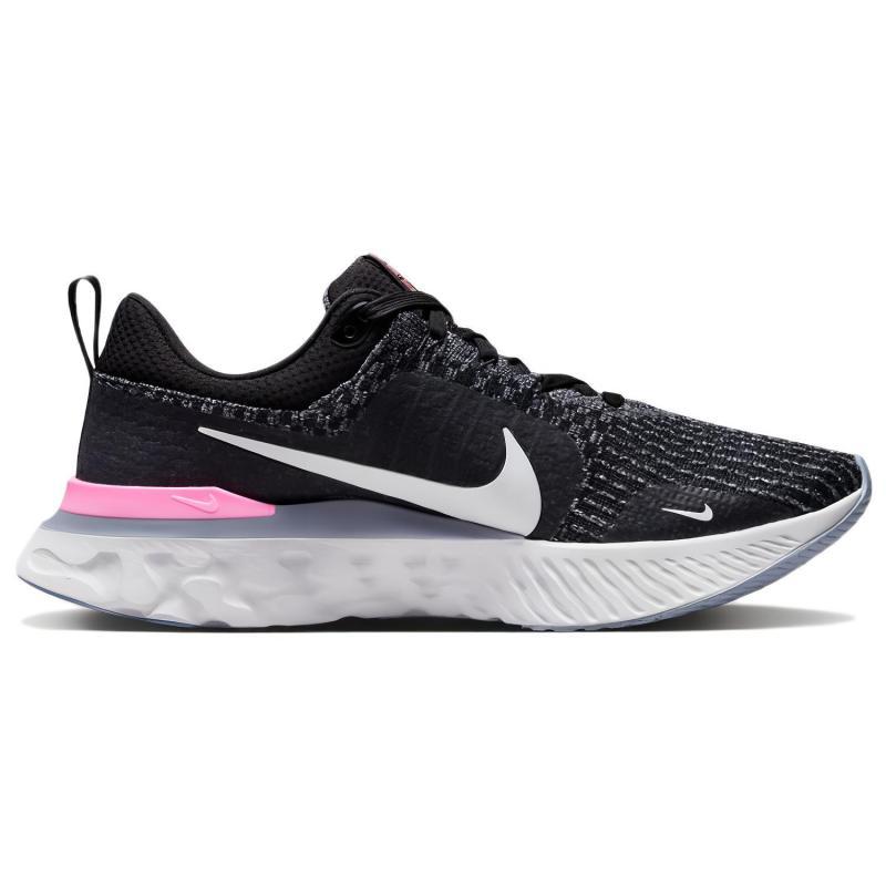 Nike Кроссовки React Infinity Run Черный Футбольный серый Розовый DZ3014-001