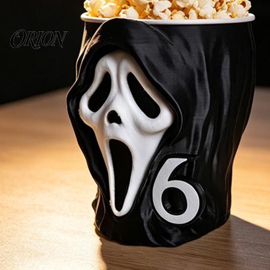 Милый Праздничный Декор Стола 3D Печатное Ведерко для Попкорна Хэллоуин Кричащий Череп, Декоративная Коробка Сезонный Дом для Украшения, Креативный Контейнер для Гостиной