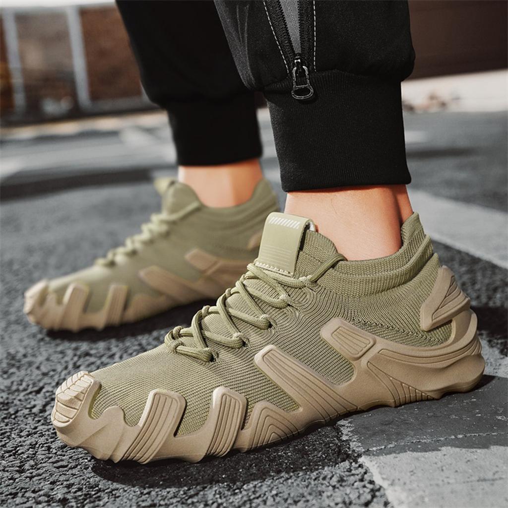 Men's Shoes New Casual Shoes Octopus Flying Woven Shoes Socks Shoes One Pedal Lazy Shoes Platform Fashion Sports Shoes