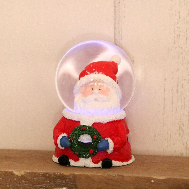 Christmas Light-Up Resin Glass Ball Snow Globe Ornament
