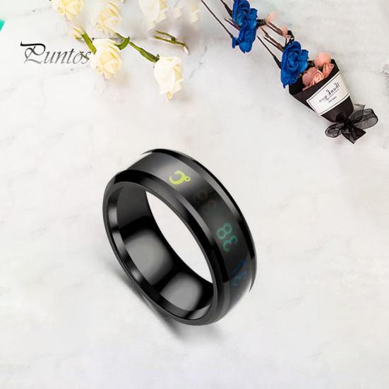 Обручальное кольцо из титановой стали, интеллектуальное кольцо с датчиком температуры тела, кольцо для личного здоровья, мужчины и женщины