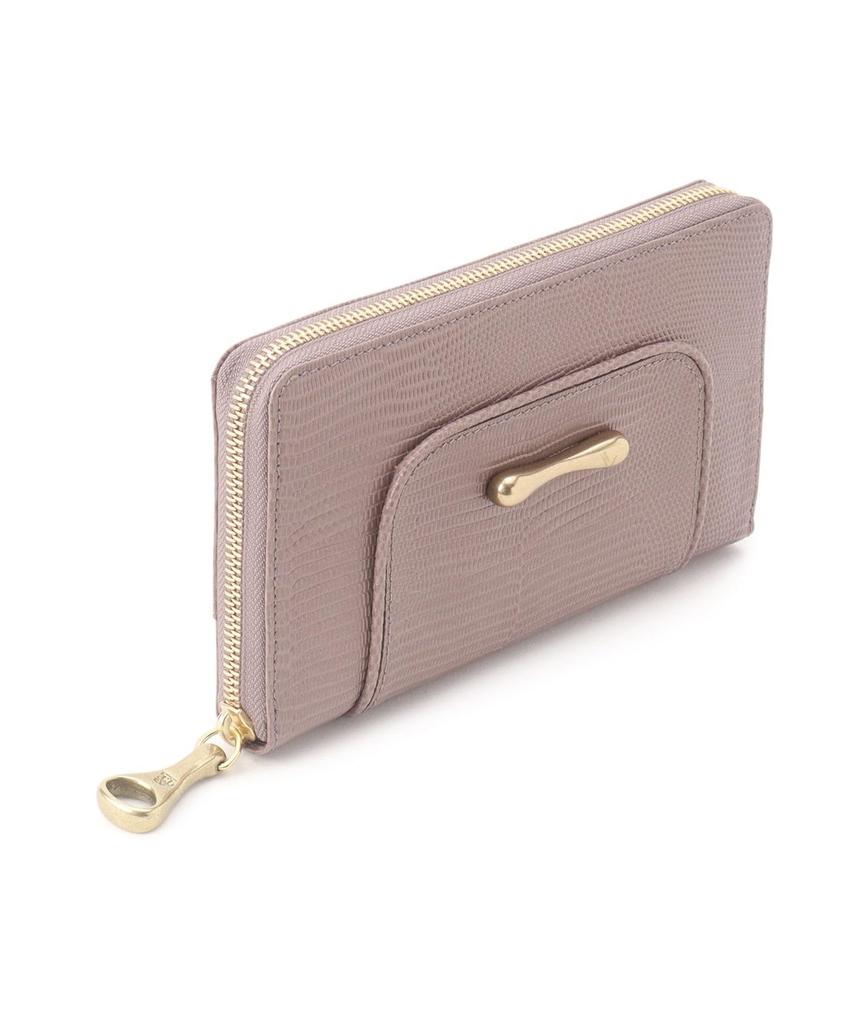 И круглый длинный кошелек-молния, длинный кошелек из ящерицы с застежкой-молнией, тисненая воловья кожа, один размер, бордовый [Toff Lodestone]