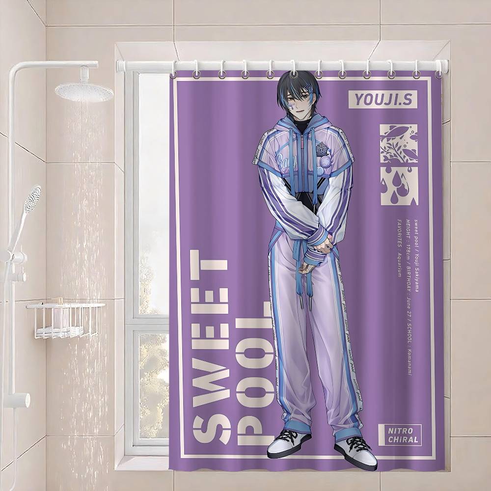 The Game D-Dramatical Murder Shower Curtain, Bathroom Decorative Shower Curtain, Waterproof Shower Curtain With Hooks