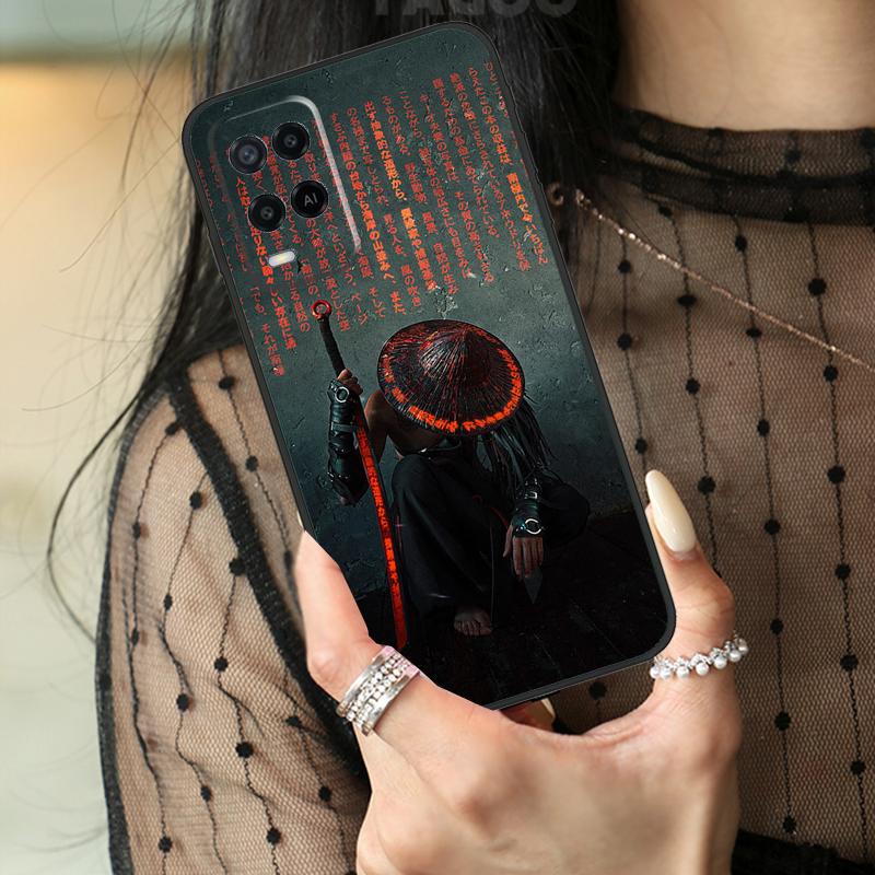 Японский чехол-катана для Oppo A80 A60 A40 A17 A57 A77 A74 A54 A94 A78 A98 A18 A38 A58 A96 A76 A16 A15 A5 Pro