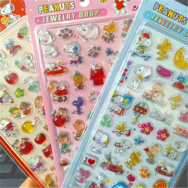 Snoopy Shiny 3D Jewelry Stickers – Cute Cartoon Bling Decorative Stickers For Journal, Scrapbook, Phone Case & Kids Diy Crafts