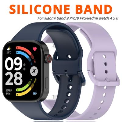 Ремешок для Redmi watch 6 5 4 Аксессуары для умных часов Наручный Спортивный Силиконовый Оригинальный Браслет correa Xiaomi Mi Band 8 Pro/9 Pro