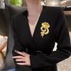 Animal Rhinestone Snake Brooches Light Luxury Snake Lapel Pin Vintage Zodiac Snake Brooch  Party