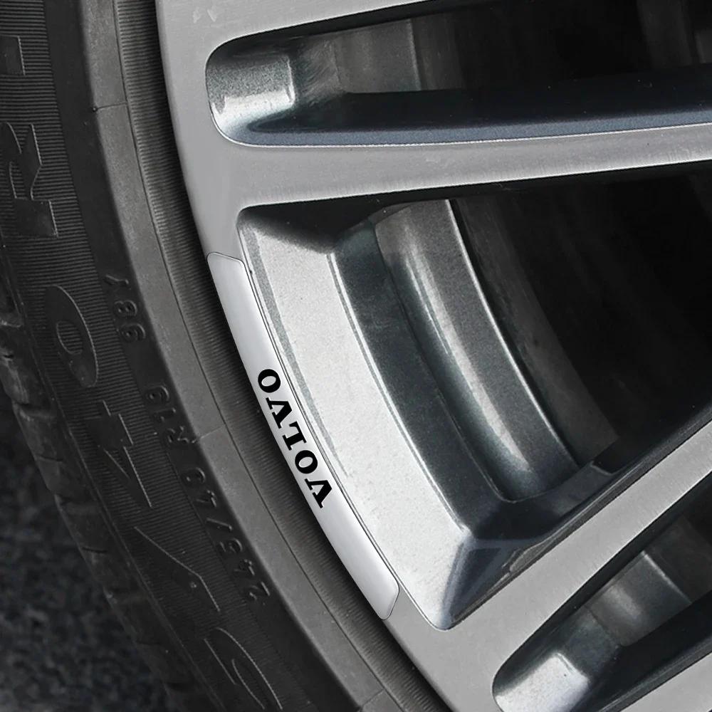 4pcs Aluminum Car Badges Wheel Rims Racing Hub Stickers Auto Decoration for Volvo V40 V50 S40 S80 XC60 S90 XC90 S60 XC40 C40