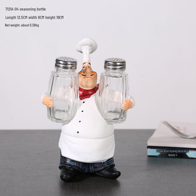 European Chef Figurine - Decorative Ornament for Home, Cafe, Cake Shop, or Living Room
