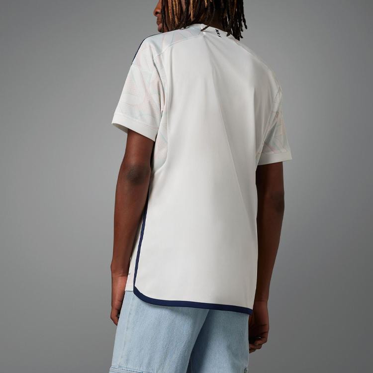 Adidas Ajax Amsterdam 23/24 Away Kit Graphic Print Short Sleeve Jersey Men Sportswear Bright-White HZ7717