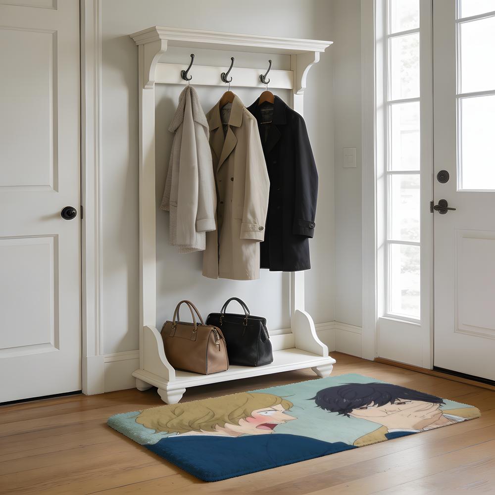 Floor Mat Soft Flannel Rug Non Slip Absorbent Mat for Bathroom Bedroom Home Decor Ao H Haru Ride