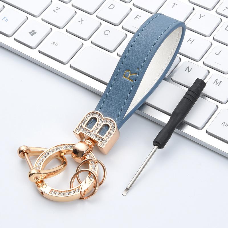 Simple Anti-lost Number Plate Keychain for Men Car Pendant Buckle Key Ring Lanyard