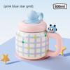 Large Capacity Thermos Cup 316 Stainless Steel Water Bottle for Girls, High Aesthetic Straw Water Bottle, Desktop Handle Cup
