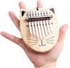 GECKO Kalimba 8 Key Beginner Set Thumb Piano Cat Cute Camphor Wood Gift Case Box Adjustment Hammer Strap Sheet Music Collection & + + +