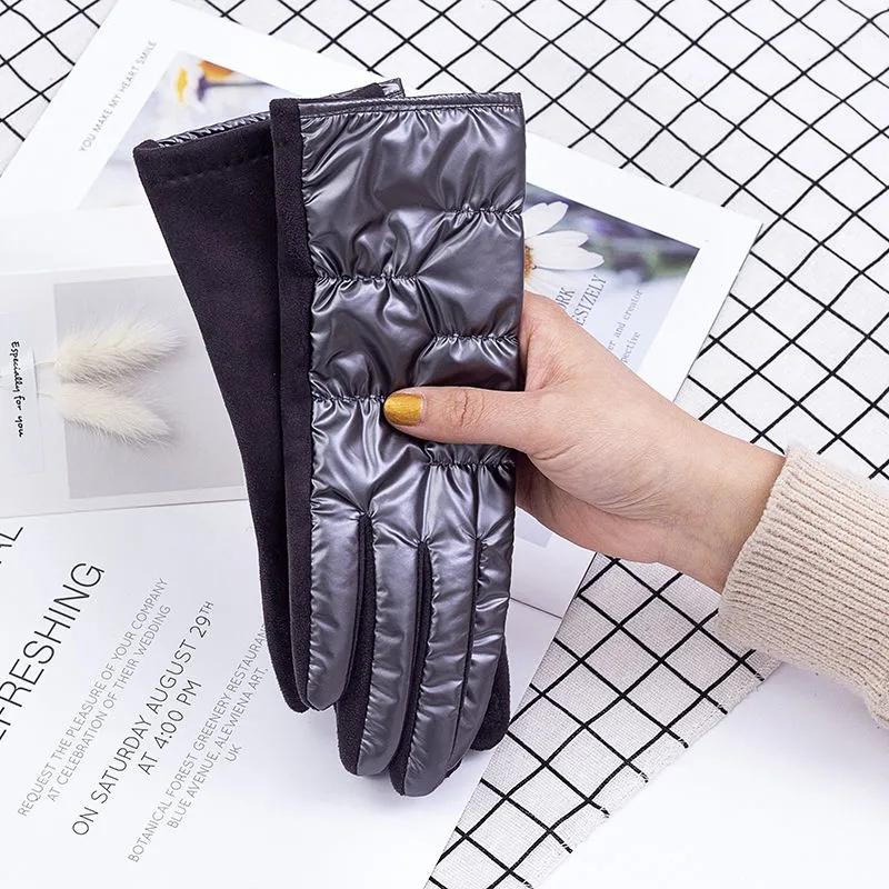 Велосипедные перчатки женские зимние милые корейские девушки-студенты плюс бархатные теплые утепленные женские перчатки для защиты от холода