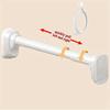 Extendable 40-500cm Shower Curtain Rod with Suction Cups, Steel Tension Pole, 33mm Diameter, No Drilling Extendable Curtain Pol