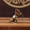 Bronze Sculpture Solid Copper Puppy Brass Ornaments Zodiac Dog Ornaments Antique Old Brass Tea Pet Small Ornaments