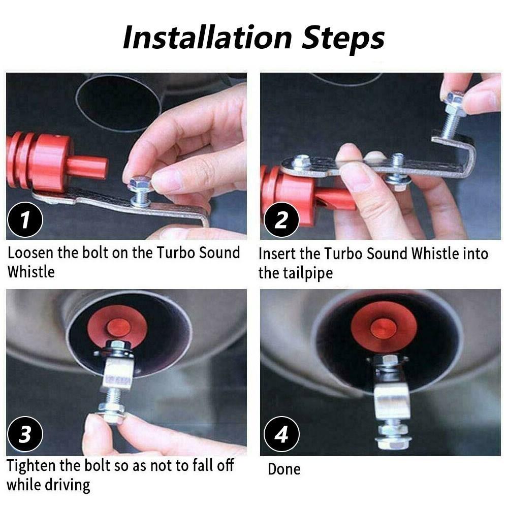 Универсальный автомобильный черный свисток с турбо-звуком, устройство для переоборудования автомобиля, симулятор турбо-звука выхлопной трубы, турбо-глушитель со свистком S/M/L/XL