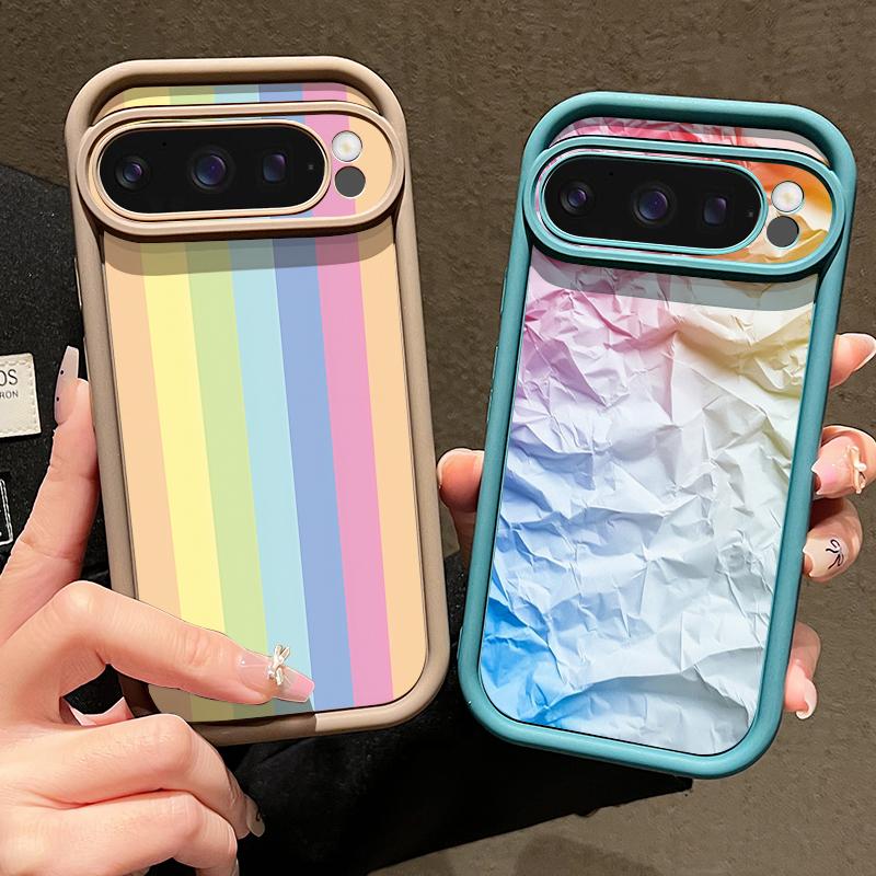Чехол с принтом «Радужная линия» для Google Pixel 10 Pro XL Для Google 9A 9 8 7 Pro 8A 7A Ударопрочный бампер Мягкая силиконовая задняя крышка телефона