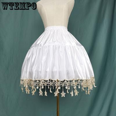 Bustle Lolita Регулируемая юбка из рыбьей кости Brace Lolita Daily Violence Кармен Нижняя юбка средней длины Пышная юбка Звезда Свадебная вечеринка Юбка Поддержка