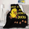 Cute Duck Fleece Blanket Soft Cozy Throw for Couch Bed Unisex for Kids  Adults Size x Inches