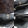 Used COACH Tote Bag F57842 Signature leather/PVC Black Dark Brown Shoulder