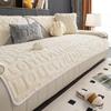 Autumn Winter Thickened Shu Velveteen Sofa Cushion Plush Cushion 2/3/4/seater Light Luxury Sofa Cover Jacquard Letter Sofe Cover