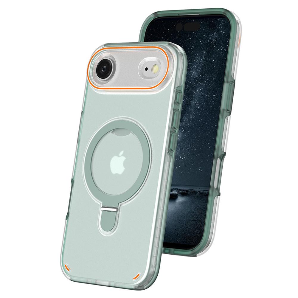 For iPhone Air Magnetic Case with Kickstand TPU + PC Shockproof Phone Cover