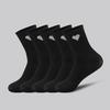 5 Pairs Men Love Heart Socks Casual Ribbed Crew Socks with Black White Hearts Breathable Sweat-Absorbent Athletic Socks for Sports Running