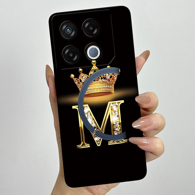 Для Infinix GT 20 Pro Чехол Роскошная Корона Буква Мягкий Силикон Задняя Крышка Для Infinix GT20 Pro GT20Pro Чехол Infinix X6871 Чехлы