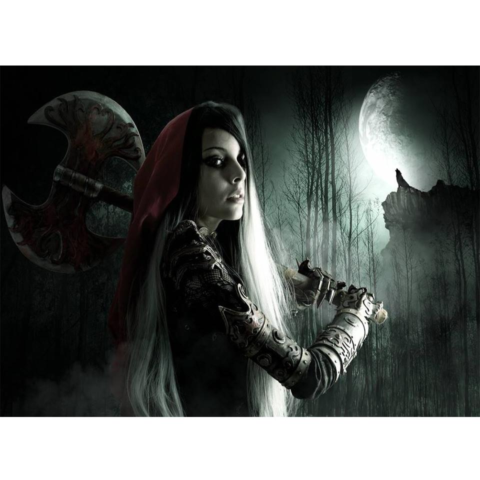 5D DIY Diamond Painting Animal Rhinestone Art Picture of Beauty and Wolf Full Diamond Embroidery Mosaic Gift Home Decoration Kit