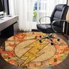 1pc Flash Comics Office Round Area Rug, Under Office Chairs Bedroom Living Room Home Decor, Room Deco, Available in Various Sizes