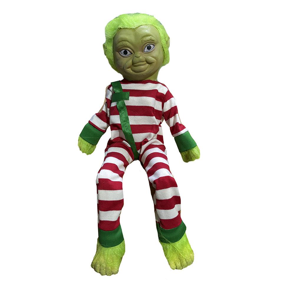 Grinch Green Monster Doll Ornament Plush doll, Halloween, Christmas, costume party, creative ideas
