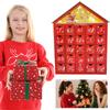 Деревянный рождественский адвент-календарь домик с 24 ящичками Обратный отсчет до Рождества Рождественский календарь обратного отсчета для детей Домашнее украшение