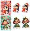 6 Photos/package of New Products Christmas Theme Stickers Puzzle Face Change Stickers Cartoon Cute Character Expression Conversion