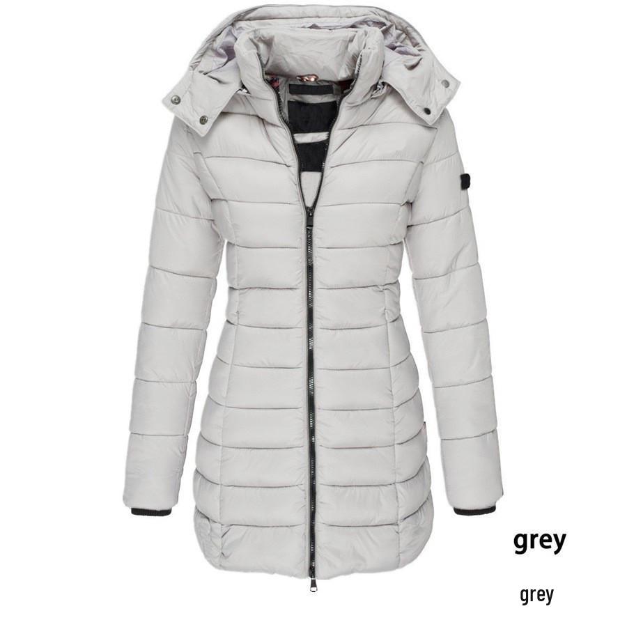 Женское плюшевое хлопковое пальто-куртка средней длины на молнии с капюшоном, Коллекция 2022 в наличии