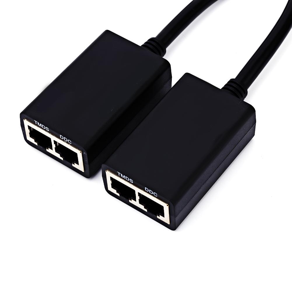 30M HDMI через RJ45 CAT5e CAT6 LAN Ethernet Balun удлинитель повторитель до 1080P